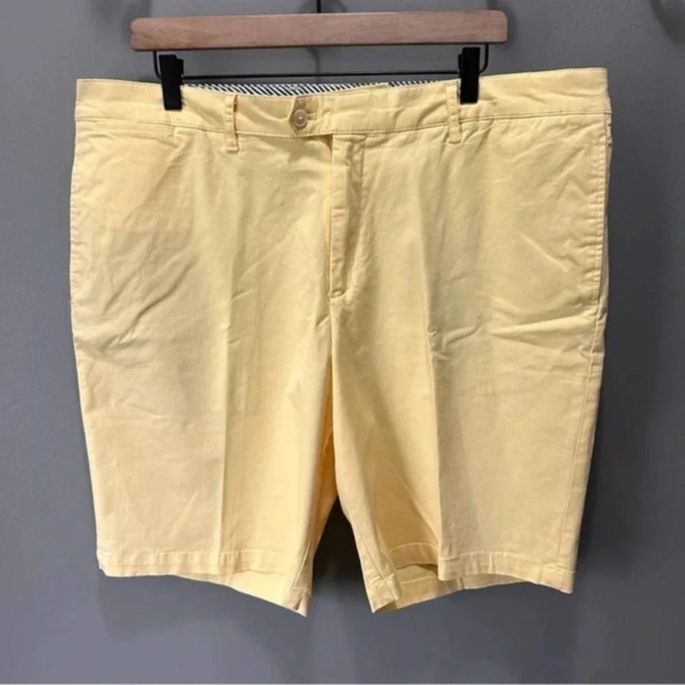 SOUTHER PINES BUTTER YELLOW FLAT‎ FRONT SHORTS GOLF CASUAL BEACH 38W
